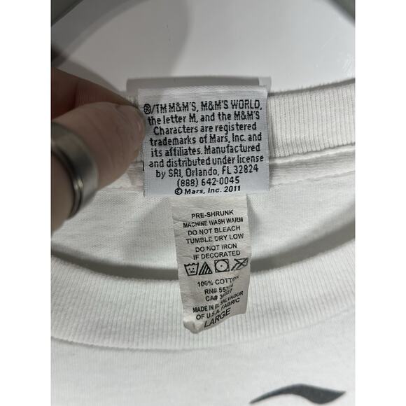 Vintage M&M Candy Green Promo T-Shirt Men’s Large Shirt Black Y2K Funny - Picture 9 of 13